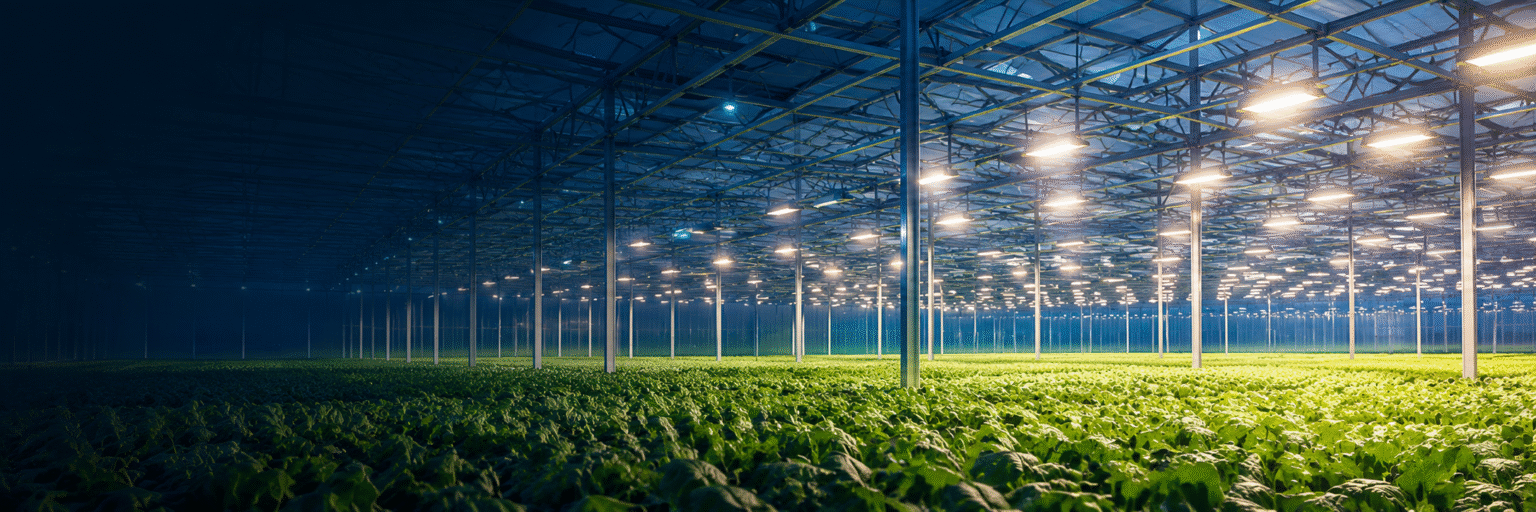 LED supplemental lighting in a commercial greenhouse