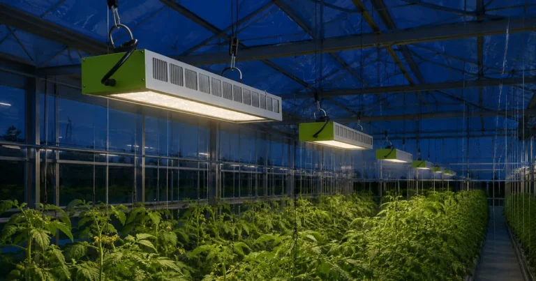 Far-red light for plants in a commercial greenhouse with MarsEVOL SOLIFY PRO fixtures